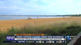 Beaches shutting down because of muck and debris buildup