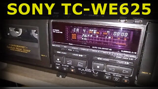 SONY TC-WE625 - vintage double auto reverse cassette deck both decks recording review