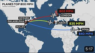 3 Commercial Flights topped 800 MPH