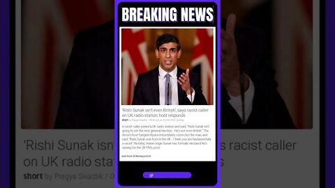 Rishi Sunak is British! racist caller gets called out on national radio | #shorts #news