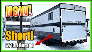 NEW MODEL! Short w/Dual Garage Beds!! 2021 Wolf Pack 22Gold13 Toy Hauler Travel Trailer