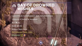 Destiny 2, Legend Lost Sector, Bay of Drowned Wishes on the Dreaming City 9-26-21