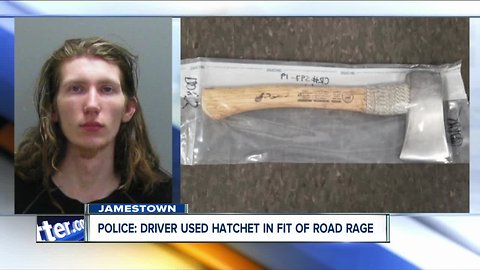 Driver used hatchet in road rage attack in Jamestown