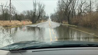 Just driving through a flooded street