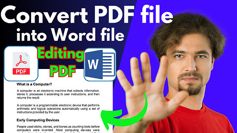 How to Edit PDF File in MS Word | Convert PDF to Word|pdf ko word me kaise convert kare