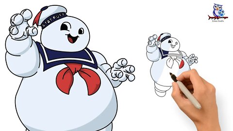 How to Draw Stay Puft Marshmallow Man Ghostbusters - Art