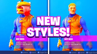 The New "BEEF BOSS" Styles In Fortnite! (Beef Boss Unmasked0!)