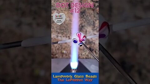 Lampwork Glass Beads: Dot Design #12