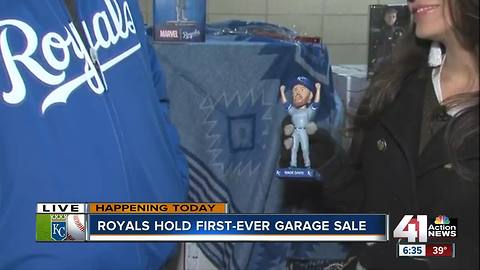 Fans score at Royals garage sale