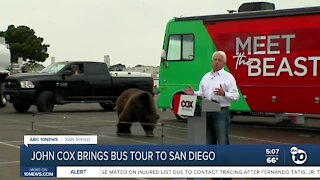 John Cox brings bus tour to San Diego