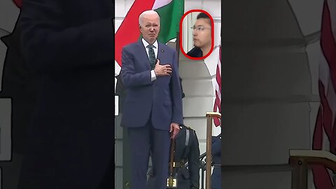 Joe Biden, Awkwardly Lowers It After Realizing His Mistake