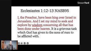 Ecclesiastes 1:12-18