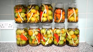 Romanian Traditional Green Tomatoes Pickles For Winter Recipe | Granny's Kitchen Recipes | Gogonele