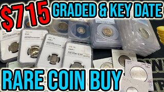 $715 Graded & Key Date Rare Coin Purchase - Collection Additions & Flipping @Acousha Collectibles
