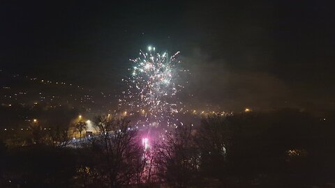 Fireworks New Year 2024 in Cluj