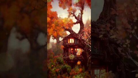 Halloween Cottage 🎃🏡 #cottagecore #halloween #ai #art #midjourney