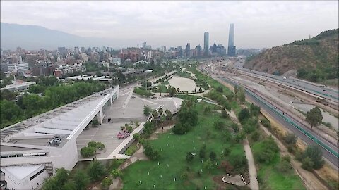 Bicentenario Park at Vitacura in Santiago, Chile