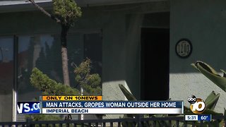Man attacks, gropes woman outside her home
