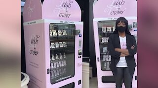 Michigan woman loses auto job during pandemic, turns old vending machine into cosmetics business