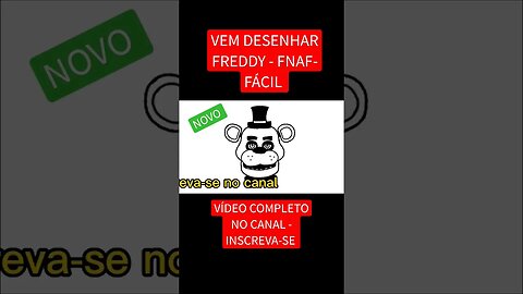 COMO DESENHAR FREDDY - FNAF - FÁCIL #desenho #shorts #desenholivre #desenhofacil