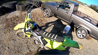 Riding Trails at Dirty Turtle Offroad Park - First Motorcycle Crash