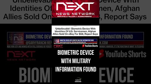 Biometric Device With Sensitive Military Information Found #shorts