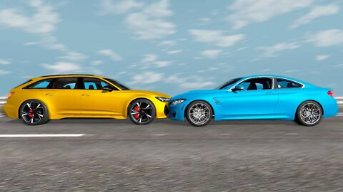 Audi RS 6 vs BMW M4 – Face to Face BeamNG.Drive