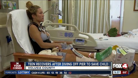 Florida waitress recovering after diving off pier in effort to save child caught in rip current
