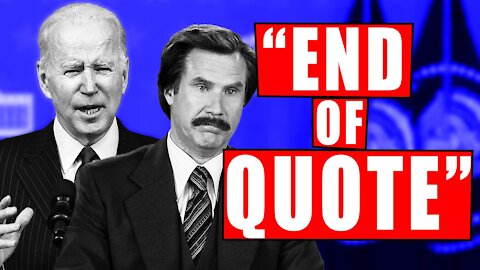 Sleepy Joe Biden Reads “End of Quote” Out Loud from Teleprompter in a Ron Burgundy Moment