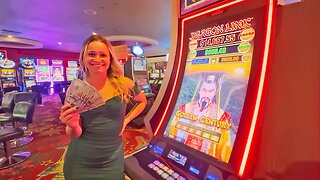 My Wife Can't Stop WINNING On Slots In Las Vegas!