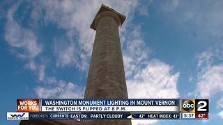 Annual lighting of the Washington Monument kicks off in Mount Vernon