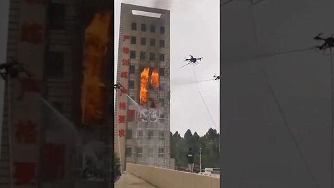 Drones EXTINGUISH Skyscraper Fires in China! 🔥🚁 #shorts