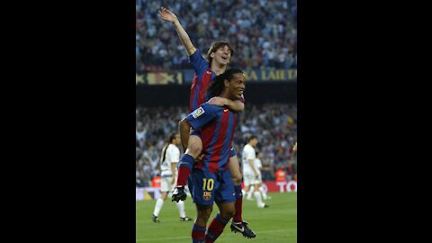 Messi First Ever Goal For Barcalona