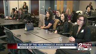 Mayor Bynum recognizes Women of the Year-Pinnacle Award winners