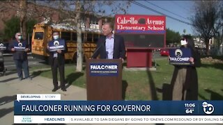 Former San Diego mayor Kevin Faulconer kicks off bid for governor