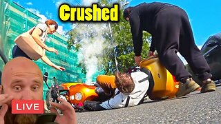 🔴 CRUSHED Under His Bike!