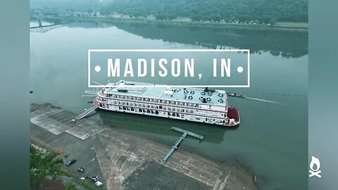 Madison, Indiana on the Ohio River...aerial preview...longer video to follow...