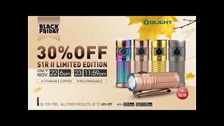 BLACK FRIDAY SALE Olight S1R II Ti Limited Edition Titanium Flashlight