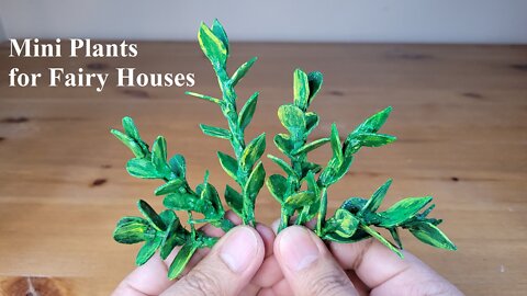 How to Make Mini Plants using Cardboard (Perfect Decorations for Fairy Houses)