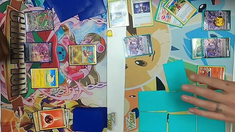 Rayquaza VMAX/Radiant Eternatus vs Mew VMAX at @pocketsloths7162 | Pokemon TCG