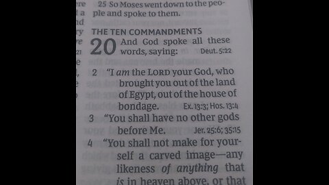 Read with me - the Bible #Exodus Chapters 19 and 20 the Ten Commandments