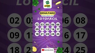 🍀 Resultado LOTOFACIL 2714 | Sentindo Sorte #shorts