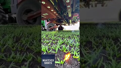 Tractor uses lasers to vaporise weeds in the fields #shorts #technology #farming #weeding