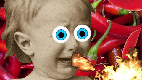 PRANK - Baby eats hot chili sauce prank