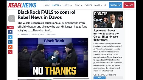 BlackRock FAILS to control Rebel News in Davos (related links in description)
