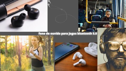Fone de ouvido para jogos estéreo Bluetooth 5.0 para corredores