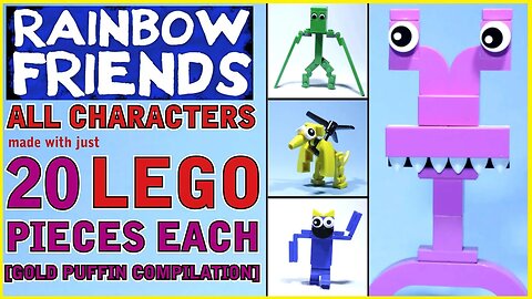 LEGO Rainbow Friends - ALL CHARACTERS with just 20 Lego pieces each [compilation]