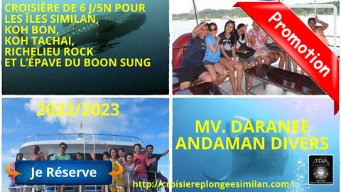 🐋 MV Daranee, bateau de croisière de plongée aux iles Similans