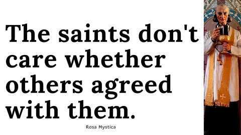 The saints don't care whether others agreed with them by St. John Vianney