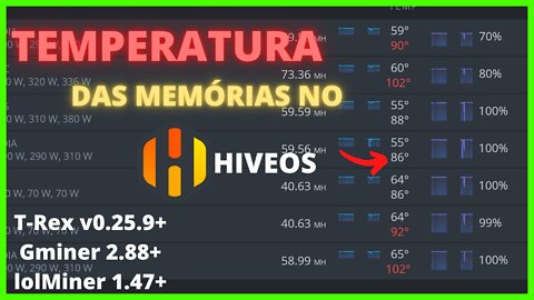 HiveOs-Comando para visualizar as temperaturas das memorias🔥